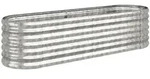 vidaXL Hochbeet Verzinkter Stahl 152x40x36 cm Silbern