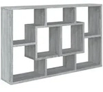 vidaXL Wandregal Grau Sonoma 85x16x52,5 cm cm Holzwerkstoff