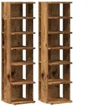 vidaXL Schuhschr&auml;nke 2 Stk. Altholz-Optik 28x27x102 cm Holzwerkstoff