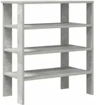 vidaXL Schuhregal Betongrau 61x32x70 cm Holzwerkstoff