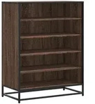 vidaXL Schuhschrank Eichen-Optik 75x38x97,5 cm Holzwerkstoff Metall