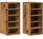 vidaXL Schuhschr&auml;nke 2 Stk. Altholz-Optik 32x35x70 cm Holzwerkstoff