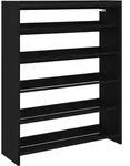 vidaXL Schuhregal Schwarz 80x25x100 cm Holzwerkstoff