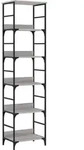 vidaXL B&uuml;cherregal Grau Sonoma 50x33x188,5 cm Holzwerkstoff