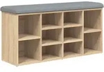 vidaXL Schuhbank Sonoma-Eiche 102x32x50 cm Holzwerkstoff