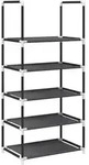 vidaXL Schuhregal 5 Ebenen Schwarz 44x28x94 cm Vliesstoff