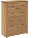 vidaXL Schuhschrank Panama 80x35x105 cm Massivholz Kiefer