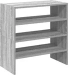 vidaXL Schuhregale 2 Stk. Stapelbar Grau Sonoma 60x30x30,5 cm