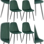 CLP 4er Set Esszimmerstuhl Baxter Samt gr&uuml;n