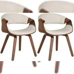 CLP 2er Set Esszimmerstuhl Foley eiche/creme/Stoff