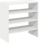 vidaXL Schuhregale 2 Stk. Stapelbar Wei&szlig; 60x30x30,5 cm