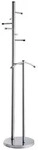 Alco Standgarderobe Edelstahl, geb&uuml;rstet 181cm &Oslash; 47 silber