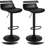 CLP 2er Set Barhocker Aveiro Kunstleder schwarz