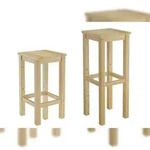 Erst-Holz Barhocker Kiefer Massivholz Tresenhocker w&auml;hlbar in 60cm oder 80cm