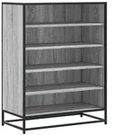 vidaXL Schuhschrank Grau Sonoma 75x38x97,5 cm Holzwerkstoff Metall