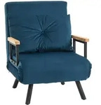 HOMCOM - Schlafsofa - 63L x 73B x 81H cm - blau