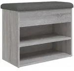 vidaXL Schuhbank Grau Sonoma 62x32x50 cm Holzwerkstoff