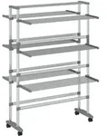 vidaXL W&auml;schest&auml;nder mit Rollen 89x64x129 cm Aluminium