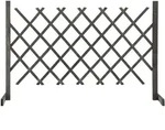 vidaXL Garten-Rankzaun Grau 120x90 cm Massivholz Tanne