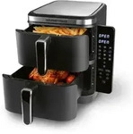 GOURMETmaxx FryUp Vertikale Doppelkammer-Hei&szlig;luftfritteuse - 10 L - 2800 Watt