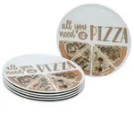 CreaTable Europa bunt Pizzateller 6-tlg Porzellan