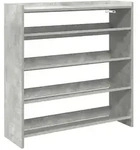 vidaXL Schuhregal Betongrau 80x25x81 cm Holzwerkstoff