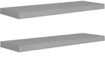 vidaXL Schweberegale 2 Stk. Grau 80x23,5x3,8 cm MDF