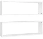 vidaXL W&uuml;rfelregale 2 Stk. Wei&szlig; 80x15x26,5 cm Holzwerkstoff