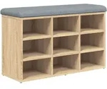 vidaXL Schuhbank Sonoma-Eiche 82 x 32 x 50 cm Holzwerkstoff