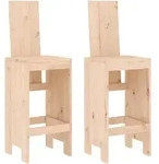 vidaXL Barhocker 2 Stk. 40x42x120 cm Massivholz Kiefer