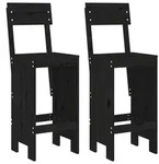 vidaXL Barhocker 2 Stk. Schwarz 40x48,5x115,5cm Massivholz Kiefer