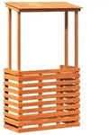 vidaXL Gartenbar mit Dach Braun 112,5x57x195,5 cm Massivholz Kiefer