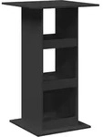 vidaXL Bartisch mit Ablagen Schwarz 60x60x102 cm Holzwerkstoff