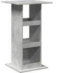 vidaXL Bartisch mit Ablagen Betongrau 60x60x102 cm Holzwerkstoff