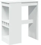 vidaXL Bartisch mit Regal Wei&szlig; 90x47,5x103,5 cm Holzwerkstoff