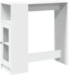 vidaXL Bartisch mit Regal Wei&szlig; 101x40x103,5 cm Holzwerkstoff