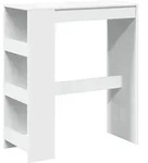 vidaXL Bartisch mit Regal Wei&szlig; 90x40x103,5 cm Holzwerkstoff