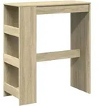 vidaXL Bartisch mit Regal Sonoma-Eiche 90x40x103,5 cm Holzwerkstoff