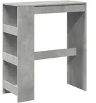 vidaXL Bartisch mit Regal Betongrau 90x40x103,5 cm Holzwerkstoff