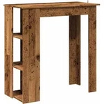 vidaXL Bartisch mit Regal Altholz-Optik 102x50x103,5 cm Holzwerkstoff