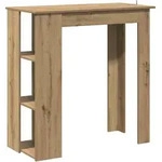 vidaXL Bartisch mit Regal Artisan-Eiche 102x50x103,5 cm Holzwerkstoff