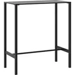 vidaXL Bartisch Schwarz 100x50x110 cm Pulverbeschichteter Stahl