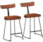 vidaXL Barhocker 2 Stk. 49x43x79 cm Mango Massivholz