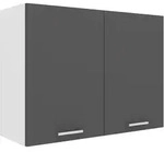 VCM K&uuml;chenm&ouml;bel H&auml;ngeschrank Esilo Wei&szlig; / Anthrazit H. 60 x B. 80 x T. 31 cm
