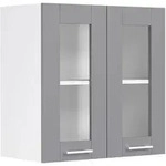VCM K&uuml;chenm&ouml;bel H&auml;ngeschrank Colura Wei&szlig; / Anthrazit H. 60 x B. 80 x T. 31...