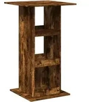 vidaXL Bartisch mit Ablagen R&auml;uchereiche 60x60x102 cm Holzwerkstoff