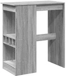 vidaXL Bartisch mit Regal Grau Sonoma 90x47,5x103,5 cm Holzwerkstoff