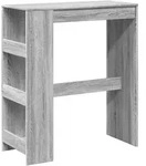 vidaXL Bartisch mit Regal Grau Sonoma 90x40x103,5 cm Holzwerkstoff