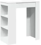 vidaXL Bartisch mit Regal Wei&szlig; 95x47x103,5 cm Holzwerkstoff