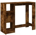 vidaXL Bartisch mit Regal R&auml;uchereiche 124x46x103,5 cm Holzwerkstoff